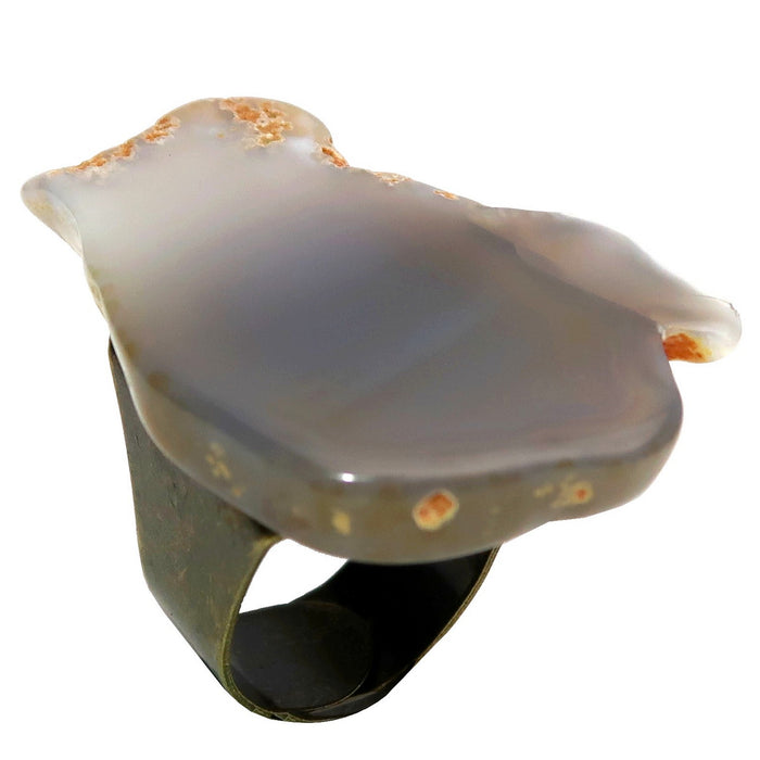 Chalcedony Ring Milky Masterpiece Stone Adjustable