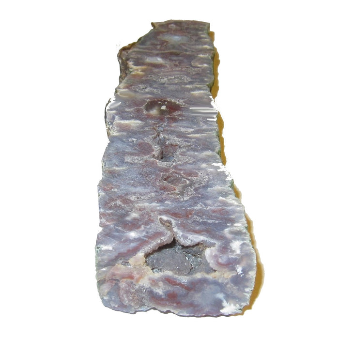 Chalcedony Slice Polished Stone Big Blue Red Purple Wand Slab