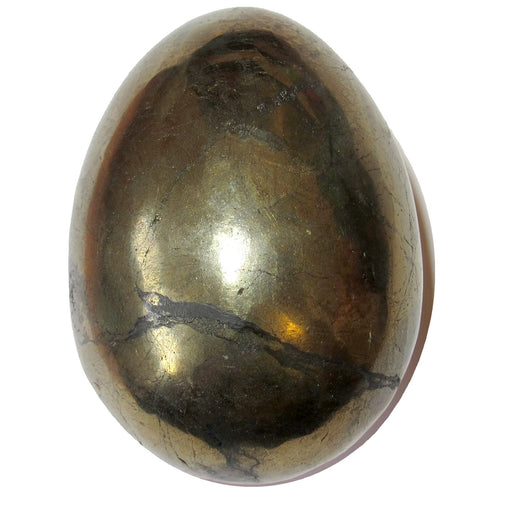 gold and black chalcopyrite egg