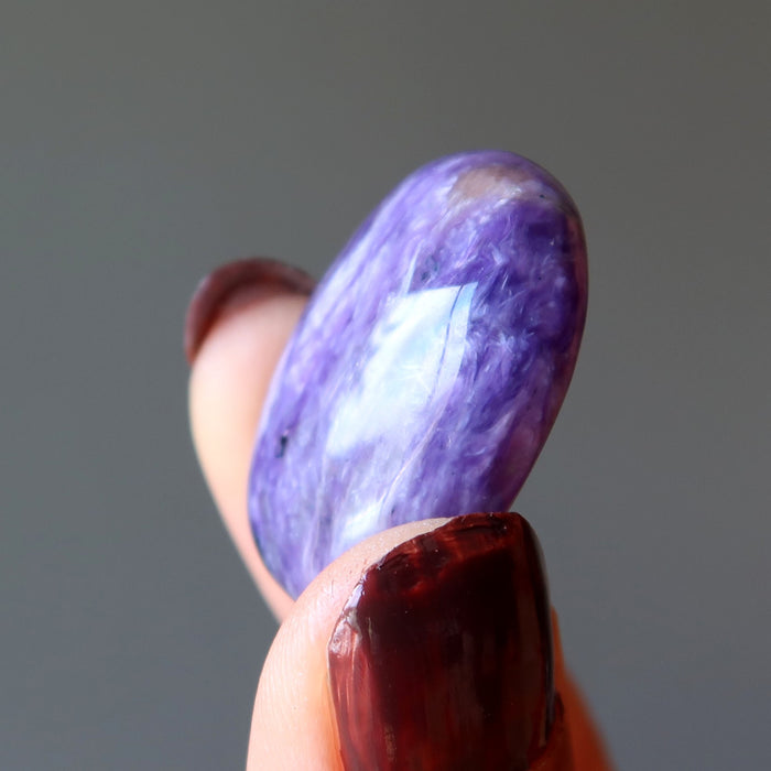 Charoite Cabochon Silky Spirituality Precious Purple Gemstone