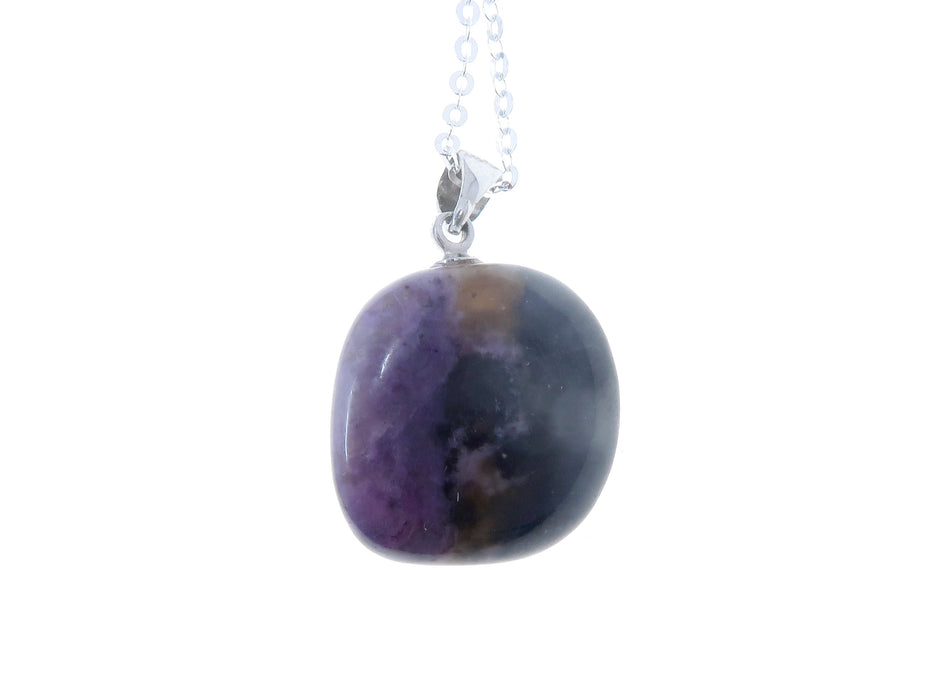 Charoite Necklace Rich Purple Healing Gemstone on Sterling Silver