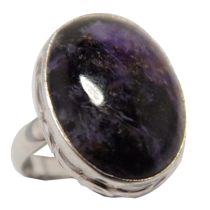 Charoite Ring Purple Paradise Gazing Gem Sterling Silver