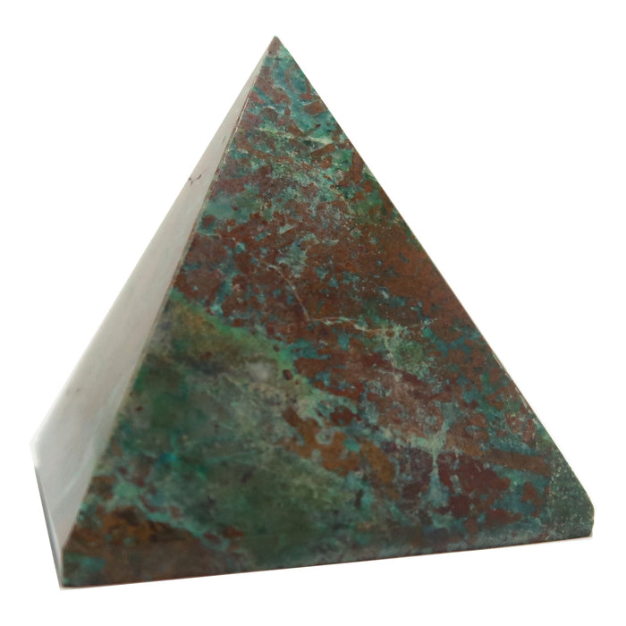 Chrysocolla Pyramid Colorful Love Blue Green Red Cuprite Crystal