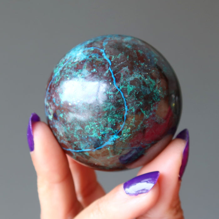 Chrysocolla Sphere Spirit of Healing Earth Love Crystal Ball