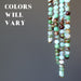 showing chrysoprase beaded necklace colors will vary