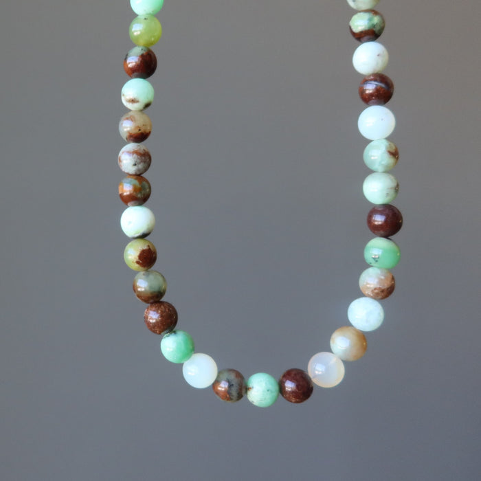 chrysoprase beaded necklace