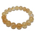 yellow citrine beaded stretch bracelet in 9-10mm bead size