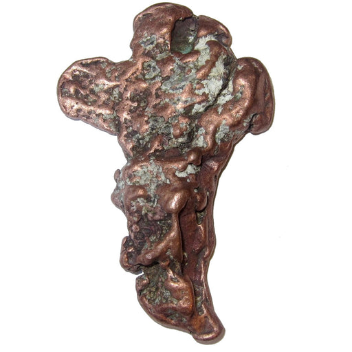 Holy Cross Raw Copper Metal Sculpture Gemstone 
