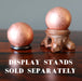 two Matte Copper Spheres on the stands