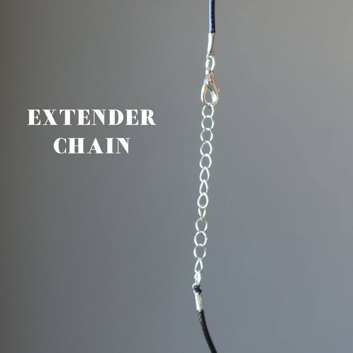 showing extended chain with lobster clasp