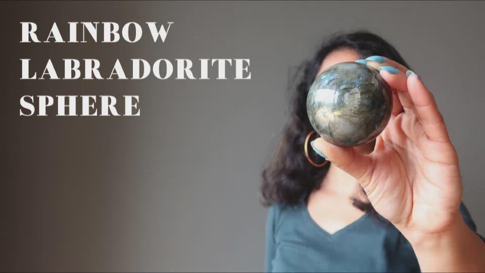 rainbow labradorite sphere video