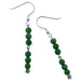 green Chrome Diopside dangling on stars sterling silver earrings