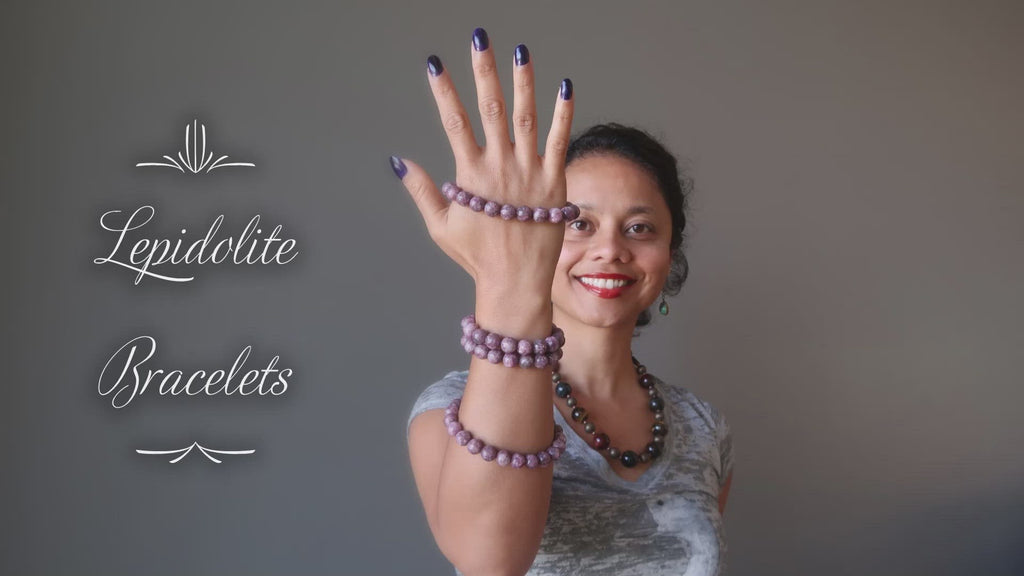 video about lepidolite bracelets