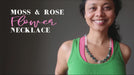 video on rose quartz moss agate flower necklace