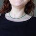 female model wearing Emerald Necklace