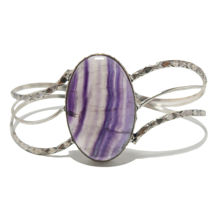 Purple Fluorite Cuff Bracelet 