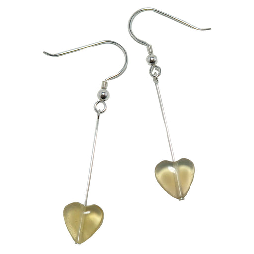 yellow heart fluorite earrings