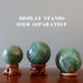 3 green Fluorite Spheres on stands which sold separately