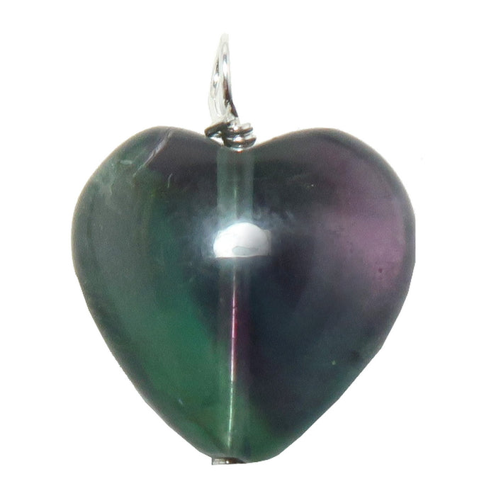 a Rainbow Fluorite heart shape pendant