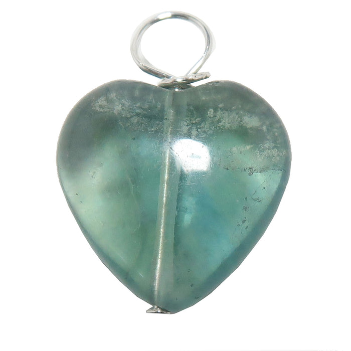 a blue fluorite heart pendant
