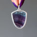 showing back of Green Purple Fluorite Sterling Silver Pendant