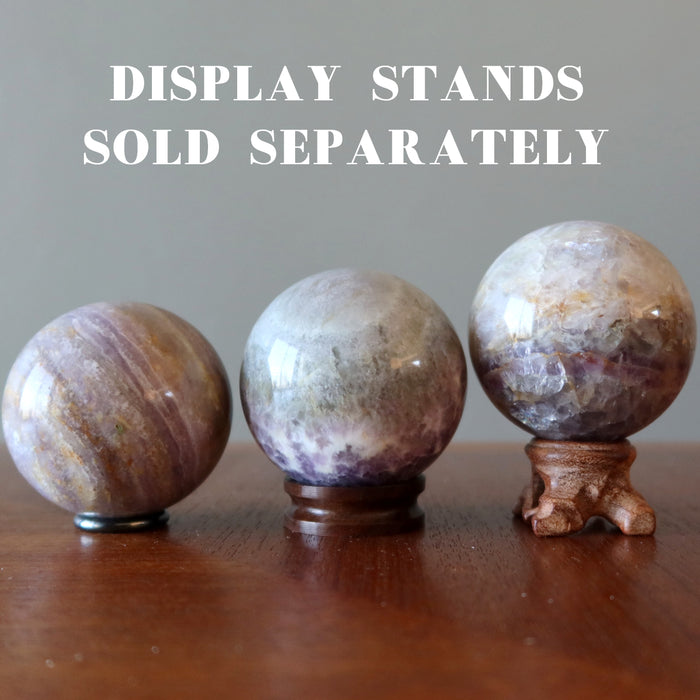 2 Lavender Fluorite Spheres on the stands sold separately