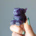 holding Purple Fluorite Rabbit Figurine