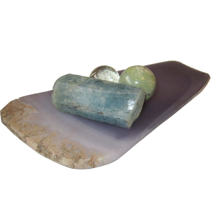Fluorite Purple Polished Stone Stunning Charging Crystal Plate