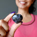 sheila of saitn crystals holding Gabbro Heart