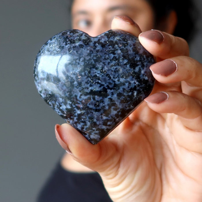 Gabbro Heart Pagan Lover Magical Spirit Indigo Black Stone