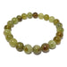 green garnet beaded bracelet in 7-8mm beads