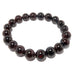 dark red garnet round beaded stretch bracelet in 10mm beads