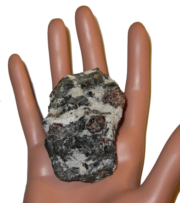 Garnet Red Almandine Black Biotite Cluster Raw Stone Holistic