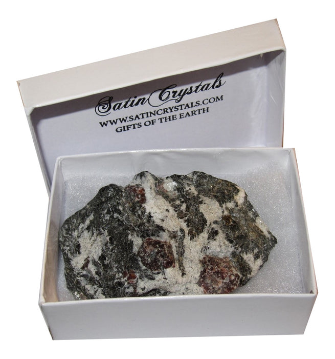 Garnet Red Almandine Black Biotite Cluster Raw Stone Holistic