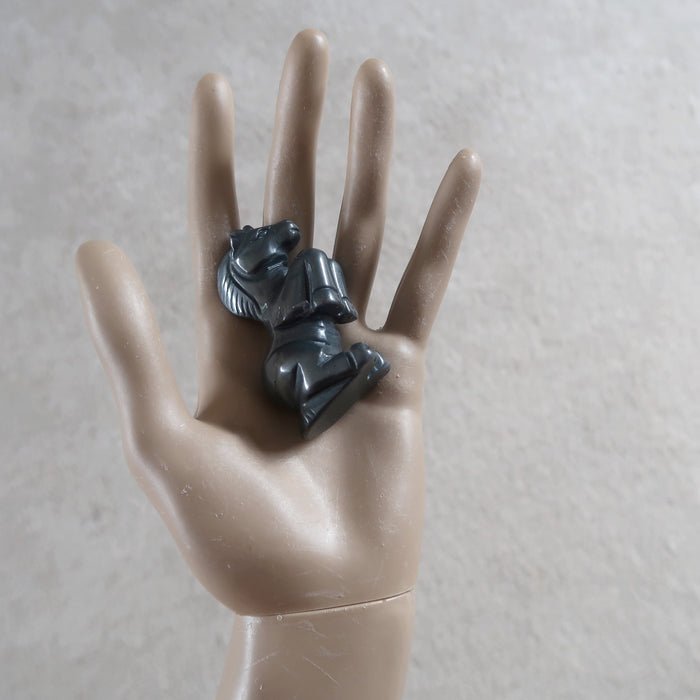 Hematite Unicorn Magical Black Gemstone Carving Healing Energy