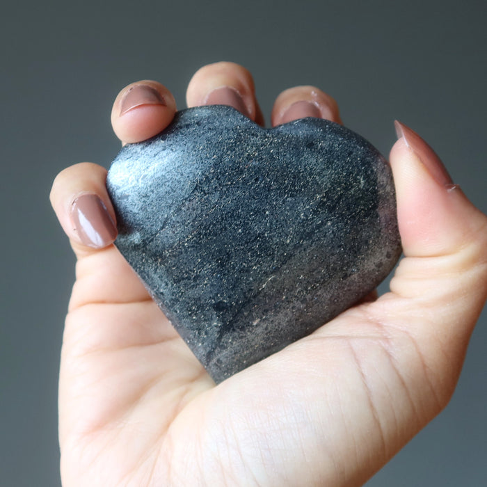Hematite Heart I'm No Fool in Love Strong Relationship Crystal