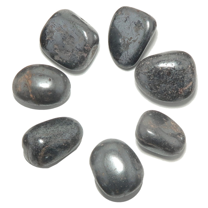 7 Hematite Tumbled Stones