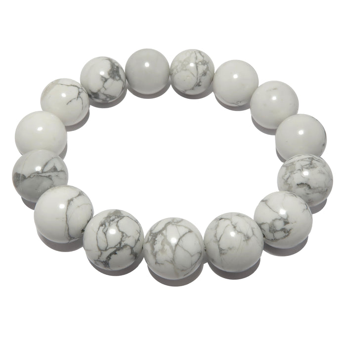 White Howlite Bracelet, For Daily Wear, Size: 8mm Beads at Rs 110/piece in  Khambhat