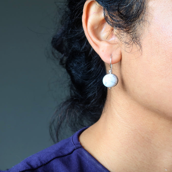 Howlite Earrings Inspiration Wise Sensation Gem Sterling Silver