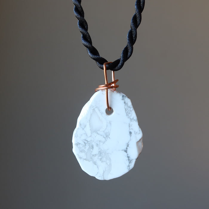 Howlite slab necklace 