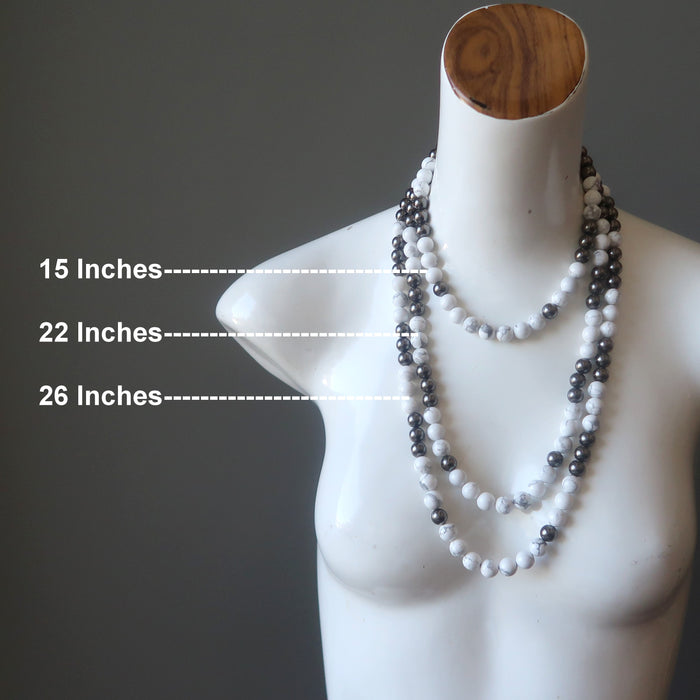 15" 22" 26" three different sizes of Howlite Necklace 
