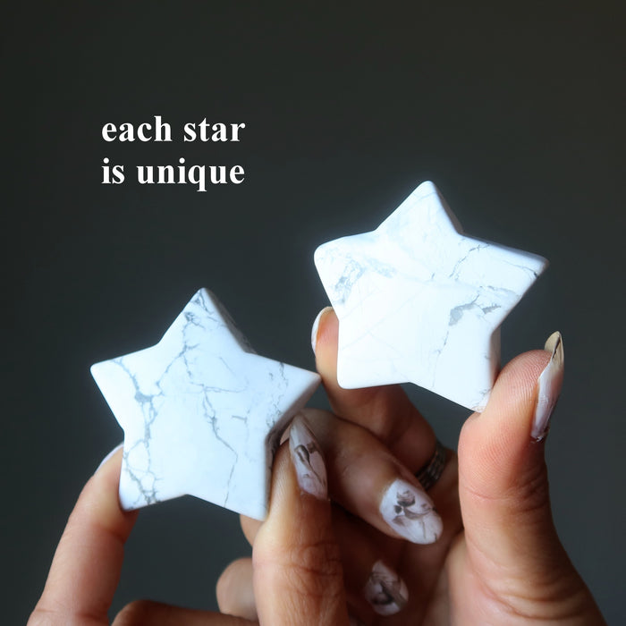 Howlite Star Infinite Possibilities White Crystal Gem