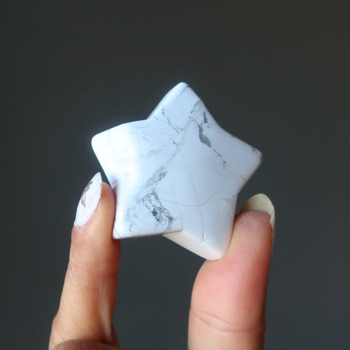 Howlite Star Infinite Possibilities White Crystal Gem
