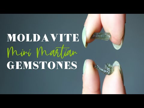 video on mini moldavite stones