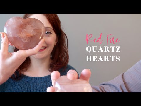 video on red fire quartz heart