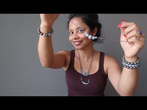 video featuring angelite necklaces