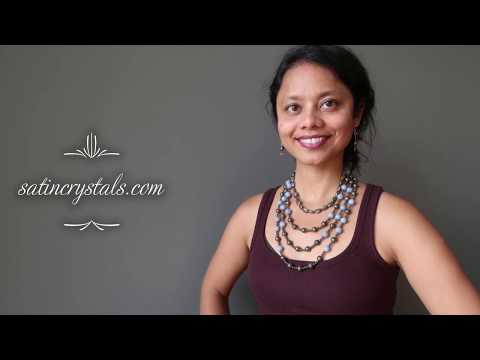 video on pyrite angelite necklaces