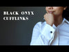 video featuring black onyx cufflinks