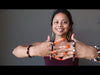 video about round coffee agate beaded stretch bracelet