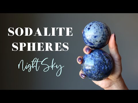 video featuring sodalite spheres